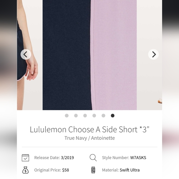 Lululemon Choose a Side Reversible Short, size 6 - Picture 6 of 7